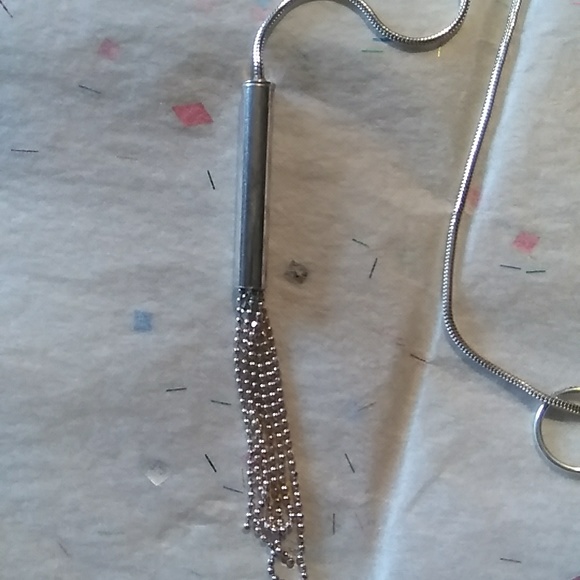 SILVER LARIAT CHAIN MADE IN ITALY - Picture 2 of 4